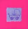 Thumbnail image for Modèle de carte naissance bébé : landau