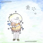 Thumbnail image for Modèle de Carte d’anniversaire pour petite fille avec tampon et aquarelle