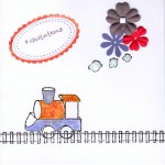 Thumbnail image for Modèle de Carte de naissance avec un petit train
