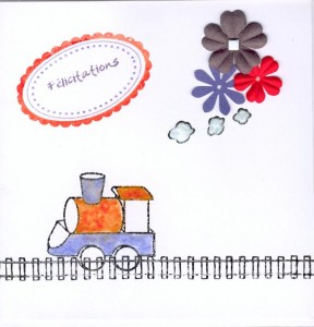 Post image for Carte de naissance avec un petit train