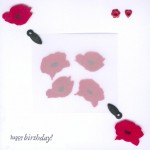 Thumbnail image for Modèle de carte d’anniversaire personnalisée : rouge, noir et coquelicots