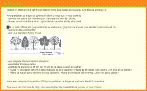 Post image for Gagnez un livre d’idées et du matériel Stampin’Around – Blog Candy