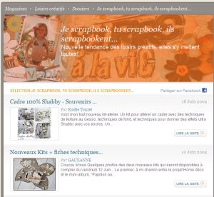 Post image for Je scrapbook, tu scrapbook, ils scrapbookent … blogs dédiés au scrapbooking
