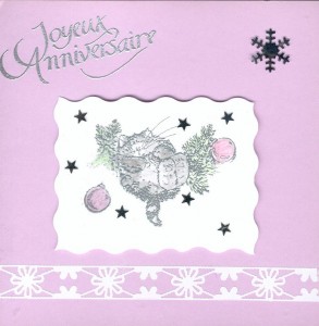 Post image for Carte d’anniversaire avec chat et étoiles