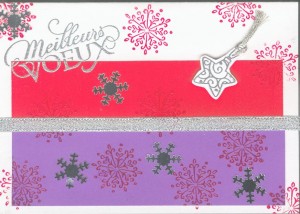 Post image for Modèle de Carte de voeux avec paillettes et flocons de neige
