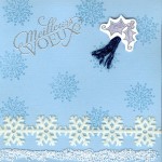 Thumbnail image for Modèle de Carte de voeux bleue avec flocons