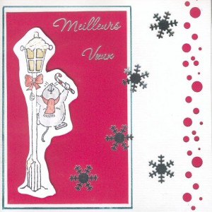 Post image for Carte de voeux et de bonne année lampadaire et flocons