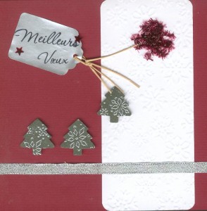 Post image for Carte de voeux et de bonne année réalisée avec plaque Fiskars
