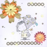 Thumbnail image for Modèle de Carte avec bouquet de fleurs