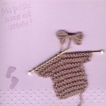 Thumbnail image for Modèle de carte naissance et petit pull tricoté CN1103