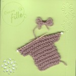 Thumbnail image for Modèle de carte de naissance et petit pull tricoté CN1102