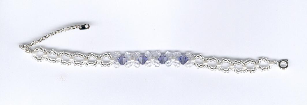 Bracelet en perles de rocaille et perles de Swarovski