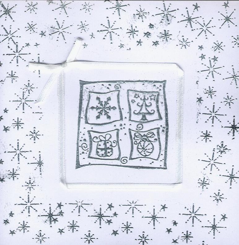 carte de Noël blanche