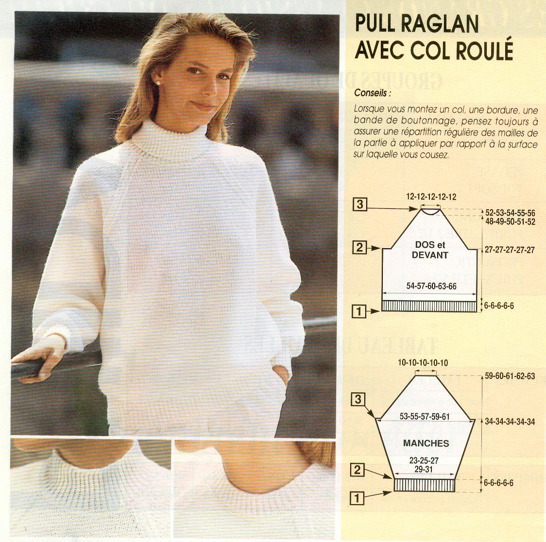 modele pull raglan femme gratuit