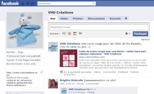 page Facebook VHDCreations