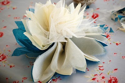 comment fabriquer une fleur en papier ou en tulle - tutoriel